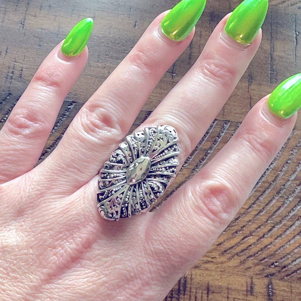 Sterling Silver Statement Ring - Lois Hill
